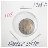 1908-D Barber Dime