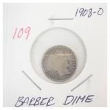 1908-O Barber Dime