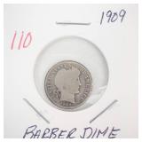 1909 Barber Dime