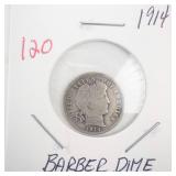 1914 Barber Dime