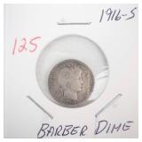 1916-S Barber Dime