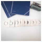 starter set for Jefferson nickels: 2) nickel folders, 2) rolls of nickels 40