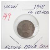 1858 Lg. Letters Flying Eagle Cent (worn)