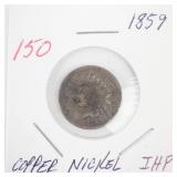 1859 Copper Nickel Indian Head Penny