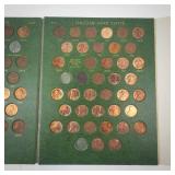 1 vintage Whitman Lincoln cent album: 127 wheat back cents 1909 thru 1959, 27 memorials