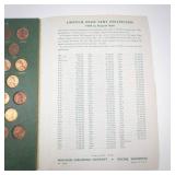 1 vintage Whitman Lincoln cent album: 127 wheat back cents 1909 thru 1959, 27 memorials