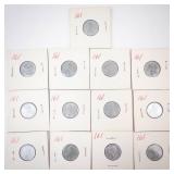 13) 1943 Steel war cents