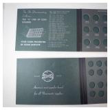 4 mint vintage Merit Coin Holders, Lincoln cents and Jefferson Nickels. Circa 1950