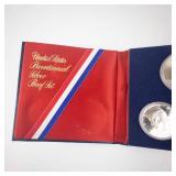 3 piece 40% silver Bicentennial proof set in mint packaging missing outer sleeve