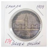 1939 Canadian Silver Dollar