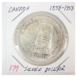 1858-1958 British Columbia Canadian Silver Dollar