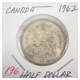 1962 Canadian silver Half Dollar