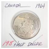 1964 Canadian silver Half Dollar