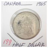 1965 Canadian silver Half Dollar