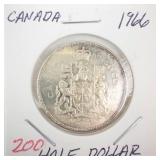 1966 Canadian silver Half Dollar