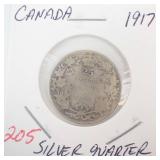1917 Canadian Silver Quarter