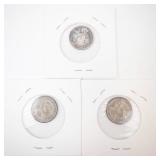 3) Canadian Silver Dimes: 1930, 1931, 1936