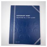 31) Canadian silver dime collection in Whitman folder: 1938 thru 1968