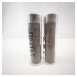 2) rolls of Canadian pennies: 1 roll mostly from the 30