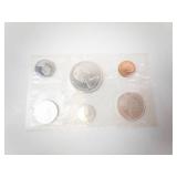 1967 Canadian 6 piece silver uncirculated mint set. Missing original envelope