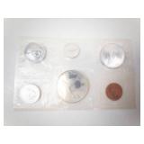 1967 Canadian 6 piece silver uncirculated mint set. Missing original envelope