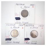 Australian Silver: 3) 6 pence, 1919M, 1942-D, 1943-D