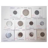 Saudi Arabia Silver: AH 1354 (1935) 1 Riyal plus 10 different vintage German coins