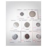 Saudi Arabia Silver: AH 1354 (1935) 1 Riyal plus 10 different vintage German coins
