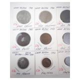 Great Britain Silver: 1942 1 Shilling, Circa 1864-1879 1 Shilling plus 10 different vintage coins