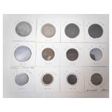 Great Britain Silver: 1942 1 Shilling, Circa 1864-1879 1 Shilling plus 10 different vintage coins