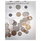 Mexican Silver: 1892 10 Centavos, 1962 1 Peso plus 12 different vintage coins and 1 lb. misc.