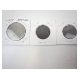 Sweden Silver: 1955 TS 5 Kronor plus 2 vintage 5 Ore coins 1874, 1902