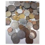 Just under 1 lb. misc. world coins