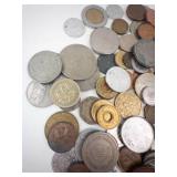 Just under 1 lb. misc. world coins