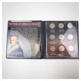 100 Years of American Nickels: 9 Nickels in Collector folder.