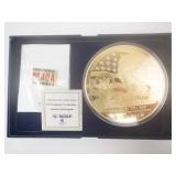 Donald Trump Jumbo Coin & MAGA Pin - American Mint Crystal Inlay