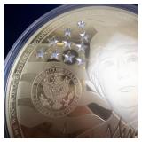 Donald Trump Jumbo Coin & MAGA Pin - American Mint Crystal Inlay