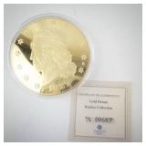 Gold Dream Replica Coin & Certificate - Liberty Head $20 (1922)