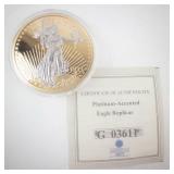 American Mint Saint-Gaudens $20 Platinum-Accented Eagle Replica Coin