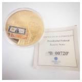 100,000 Dollar Gold Replica Coin - Woodrow Wilson (American Mint)