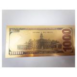 Donald Trump Novelty Gold Foil 1000 Dollar Note