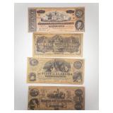 Reproduction Banknotes Set - Confederate & United States Currency
