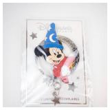 Mickey Sorcerer Hat Ring Keychain & Mickey Mouse Head Stud - Disneyland Paris