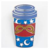 Disney China Enamel Pin - Coffee Cup With Bow Moon & Stars