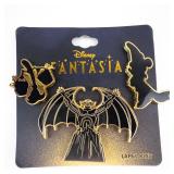 Disney Fantasia Lapel Pins - Bioworld 3-Pin Set