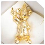 Micky Mouse Pin & Purple Gift Box - Gold-Tone Finish