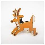 Cartoon Reindeer Enamel Pin