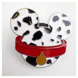 Disney Enamel Pin - Dalmatian Mickey Head with Red Band & Gold Tag