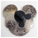 Disney Enamel Pin - Dalmatian Mickey Head with Red Band & Gold Tag