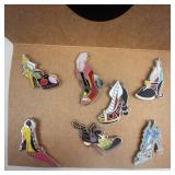 Enamel Shoe Pins Lot - High Heels & Boots Collection